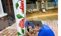 Cột điện &apos;nở hoa&apos; nhờ bàn tay khéo léo của đoàn viên