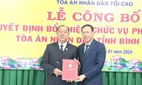 Công bố quyết định của TAND Tối cao về công tác cán bộ tại Bình Dương 