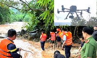 Dùng flycam tìm thấy người đàn ông bị nước cuốn trôi