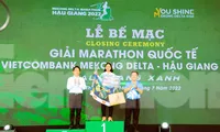Nữ vận động viên lập kỷ lục mới tại giải Mekong Delta Marathon Hậu Giang
