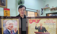 Thanh niên Cần Thơ vẽ tranh gạo tưởng nhớ Tổng Bí thư Nguyễn Phú Trọng