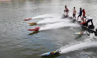 Mãn nhãn màn đua tàu mô hình tốc độ nhân dịp lễ 2/9 tại Tiền Giang