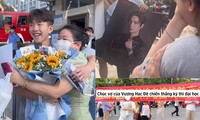 Độc lạ cách phụ huynh xứ Trung cổ vũ sĩ tử: Cầm ảnh idol, slogan &quot;chất như nước cất&quot;