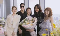 Lan Ngọc xinh đẹp với tóc ngắn, bị &quot;đánh úp&quot; vào sinh nhật tuổi 32 trên phim trường
