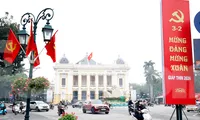 Thủ đô Hà Nội rực rỡ cờ hoa mừng 94 năm thành lập Đảng
