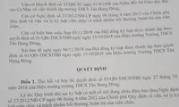 Thu hồi quyết định buộc thôi việc cô giáo không chịu làm nhân viên