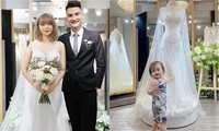 Mạc Văn Khoa sắp tổ chức hôn lễ, con gái cưng hớn hở cùng mẹ đi thử váy cưới