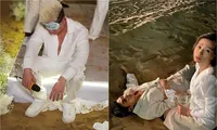 Hậu bị dìm vì say ngủ trên cát, Jun Phạm mang theo một thứ đi &quot;quẩy&quot; đám cưới Ngô Thanh Vân