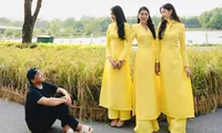 Dân mạng xuýt xoa bộ ảnh du Xuân của gia đình MC Quyền Linh: &quot;Nhà có 3 nàng tiên&quot;