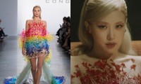Rosé tiếp tục mặc váy của Công Trí trong MV &quot;Gone&quot;, lần này là một thiết kế 7 sắc cầu vồng
