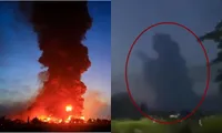 Hình bóng kỳ lạ xuất hiện trên bầu trời ở Indonesia lúc hoàng hôn, cư dân mạng tranh cãi