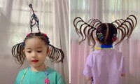 Người mẹ Thái Lan ngày nào cũng tạo kiểu tóc “kỳ thú” cho con gái, dân mạng cực ấn tượng