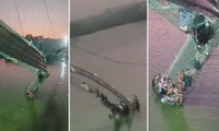 Lại một thảm kịch do tập trung đông người: Cầu treo ở Ấn Độ bị sập, hơn 100 người thiệt mạng