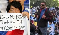 Tuyển tập fan bóng đá gây cười nhất ở World Cup: Fan Nhật cảm ơn sếp, fan Brazil “trá hình”