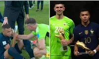Thủ môn Argentina an ủi Mbappe nhưng bị chê là “giả tạo” vì hành động sau khi nhận cúp