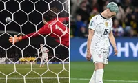 Cầu thủ ĐT nữ Mỹ cười tươi sau khi sút hỏng penalty trong loạt luân lưu khiến các fan nổi giận