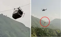 Video cận cảnh giải cứu 8 người mắc kẹt trên cáp treo cao 274m, ai nhìn cũng thót tim