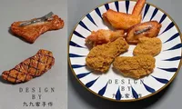 Phụ kiện lan tỏa năng lượng cho những &quot;thực thần&quot;: Kẹp tóc thịt nướng, gà rán, cá viên 