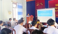 Tập huấn cho cán bộ triển khai chương trình phát triển kinh tế - xã hội vùng DTTS 