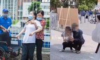 Chuyện mùa thi được netizen &quot;thả tim&quot;: Nữ sinh được mẹ bế đi thi, cô gái khóc trên vai cha