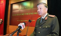 Bộ trưởng Tô Lâm phát biểu tại hội nghị. Ảnh: C.A