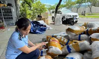 Phát hiện 700kg mực khô đã hư hỏng bị vứt bỏ trên vỉa hè