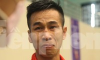 Thảo không kìm được nước mắt khi chia sẻ với báo chí
