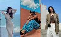 Lan Ngọc và sao Việt lăng xê trào lưu &quot;sống ảo&quot; mới: Khoe street style dưới nền trời xanh