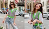 Kết thúc Miss Universe, Hoa hậu Khánh Vân mặc đồ ngày càng trẻ trung phóng khoáng