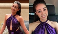 Hoa hậu Khánh Vân lại diện một thiết kế hiểm hóc, tiết lộ màu sắc trang phục cô yêu thích
