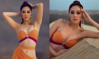 Hoa hậu Khánh Vân tung bộ ảnh cực hot, netizen thắc mắc sao giống y chang bạn thân Luhong?