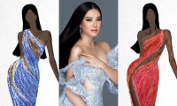 Á hậu Kim Duyên khoe loạt bản vẽ váy dạ hội fan gửi tặng, bộ nào cũng lấp lánh bắt mắt