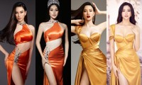 Ái Nhi tung ảnh lộng lẫy trước ngày lên đường, đụng váy Hoa hậu Tiểu Vy và Lương Thùy Linh