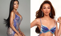Á hậu Kim Duyên mặc váy tương tự với Hoa hậu Thùy Tiên, hội ngộ &quot;chị em&quot; Miss Universe