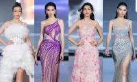 Miss World Vietnam: Hoa hậu Thùy Tiên và Đỗ Thị Hà khoe nhan sắc lộng lẫy trên sàn runway