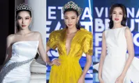 Hoa hậu Thùy Tiên, Đỗ Thị Hà chiếm spotlight thảm đỏ đêm thời trang của Miss World Vietnam