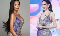 Hoa hậu Thùy Tiên mặc lại thiết kế &quot;nàng tiên cá&quot; của Á hậu Kim Duyên tại Miss Universe