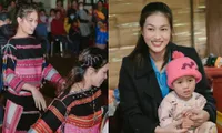 Hoa hậu Thiên Ân diện trang phục dân tộc, múa cồng chiêng cùng người dân Ba Na
