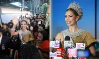 Á hậu Anntonia Porsild được chào đón chuẩn &quot;nữ hoàng sắc đẹp&quot; khi trở về quê nhà