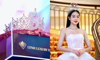 Cận cảnh vương miện và hoa đăng quang dành cho tân Hoa hậu Việt Nam 2024