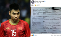 Cầu thủ Đức Huy đăng đề ôn tốt nghiệp lên Facebook, hóa ra chính anh xuất hiện trong đó!