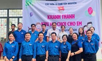 Đoàn thanh niên Cụm Tây Nguyên khánh thành Công trình Sân chơi thiếu nhi tại Kon Tum