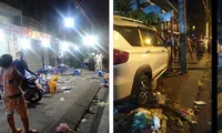 Ô tô &apos;san bằng&apos; quán nhậu trên vỉa hè, cuốn 3 người vào gầm 