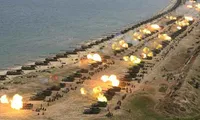 Một cuộc diễn tập quân sự tại Triều Tiên. Ảnh: KCNA