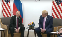 Tổng thống Trump - Putin hội đàm ngày 28/6. Ảnh: RT