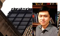 Giáo sư Bing Liu (ảnh nhỏ) và Đại học Dược Pittsburg (ảnh lớn).