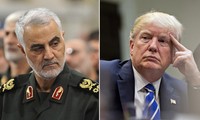 Tướng Qassem Soleimani (trái) và Tổng thống Donald Trump (phải). 
