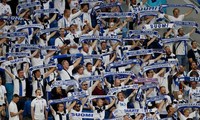 Cổ động viên Phần Lan trong một trận đấu ở St. Petersburg (Nga). Ảnh: Reuters