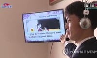 Tiết học tiếng Anh tại một trường cấp hai ở Bình Nhưỡng (Triều Tiên). Ảnh: Yonhap