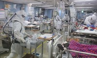 Khu điều trị bệnh nhân COVID-19 nặng ở Pyeongtaek (Hàn Quốc). Ảnh: Yonhap